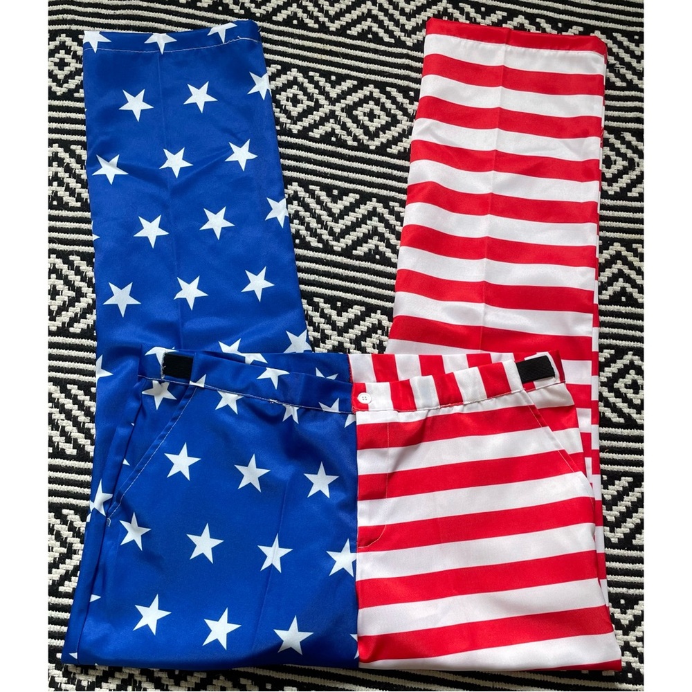 Spirit Halloween Patriotic American Flag Tie & Pant Set - Picture 8 of 13
